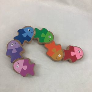 Melissa & Doug First Play Friendly Fish - Wooden Grasping Toy for Ages 1 +